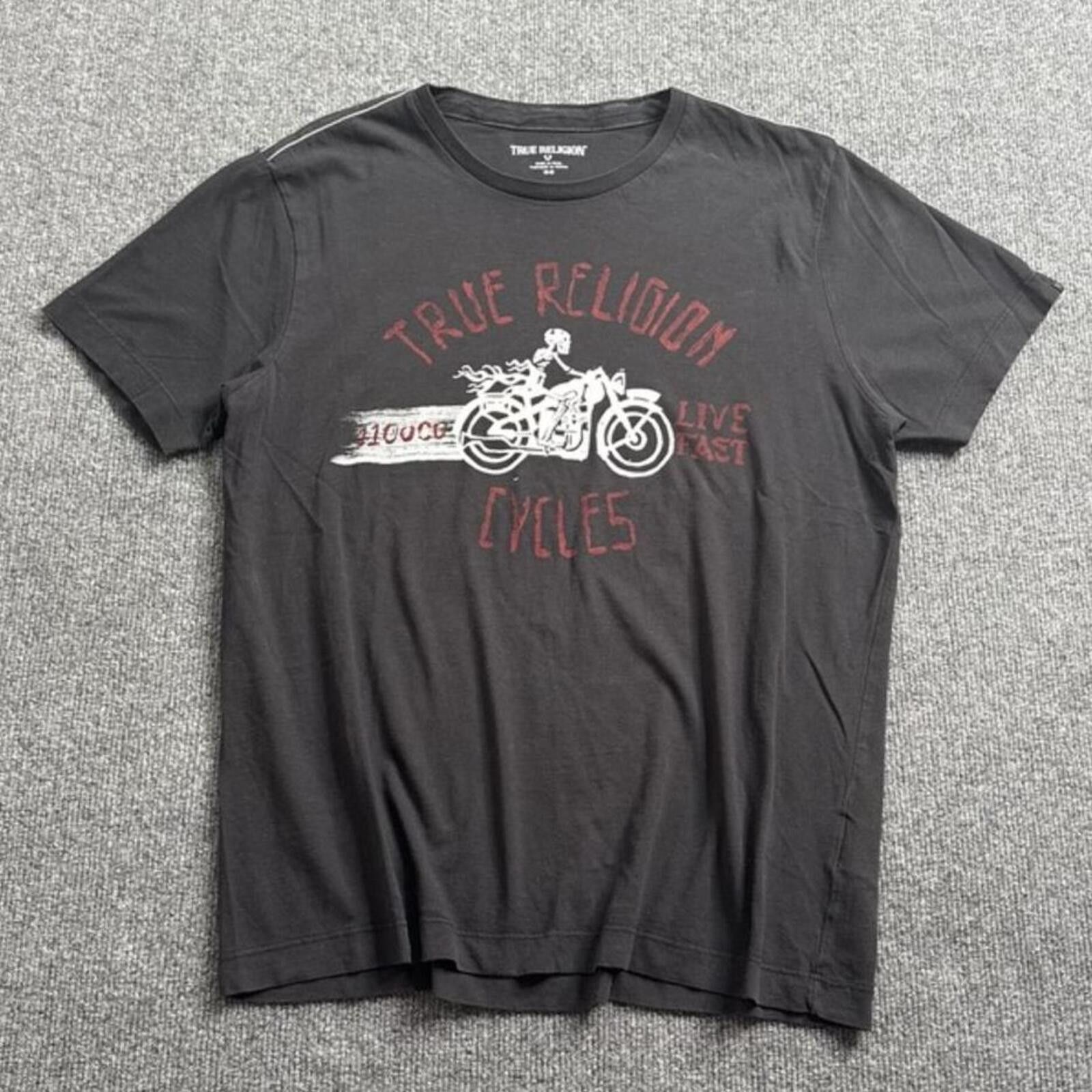 True Religion True Religion Cycles Skeleton Tshirt Mens M Gray Size US M / EU 48-50 / 2 - 2 Thumbnail