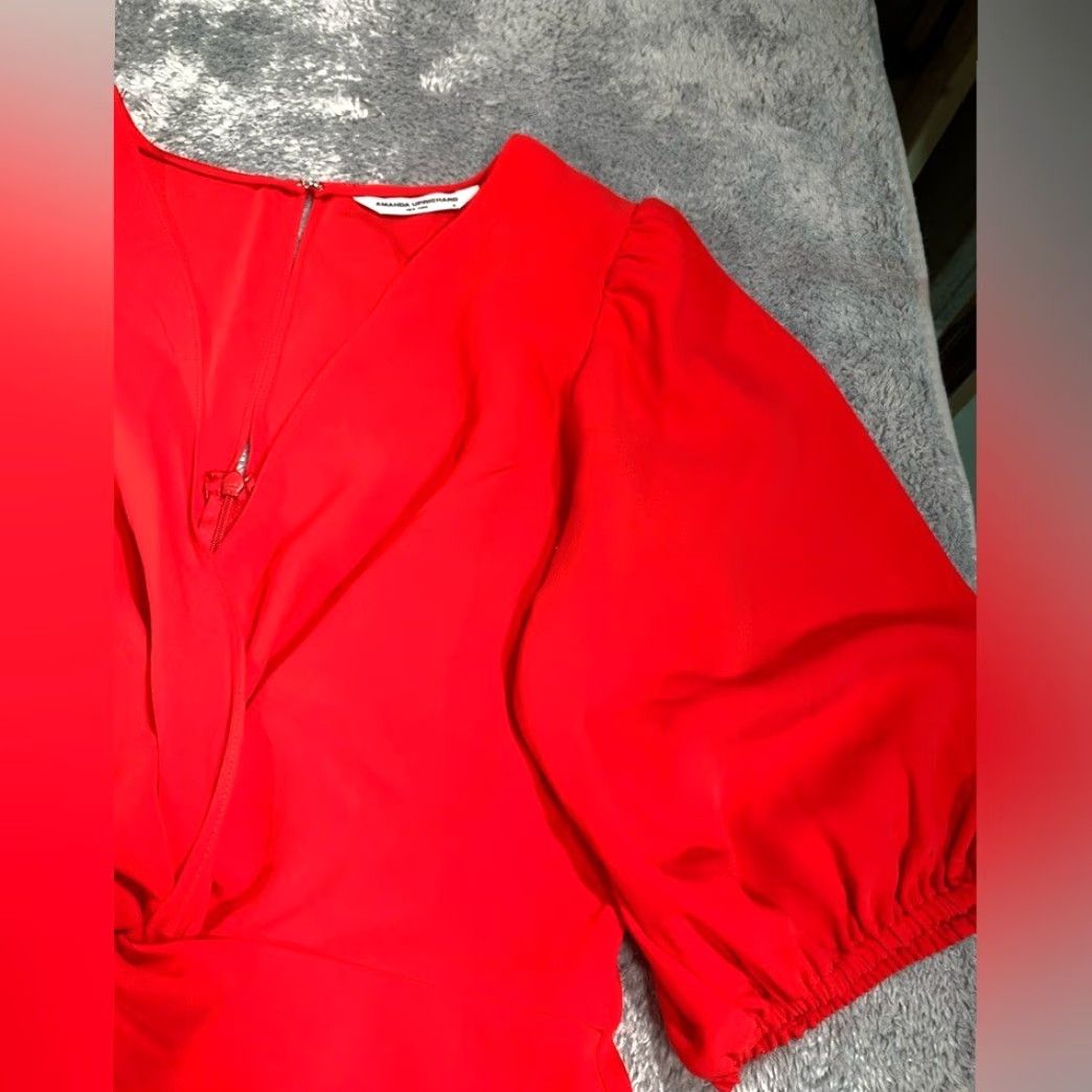 Amanda Uprichard **Amanda Uprichard Red Midi Dress** User: **Amanda Uprichard Red Midi Dress** M Size M / US 6-8 / IT 42-44 - 4 Thumbnail