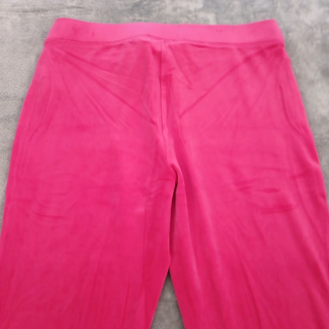 Juicy Couture Juicy Couture Sweatpants Womens Large Pink Velour Pull On Bootcut Rhinestones Pants 30.5in Inseam Size 24" / US 00 / IT 34 - 7 Thumbnail