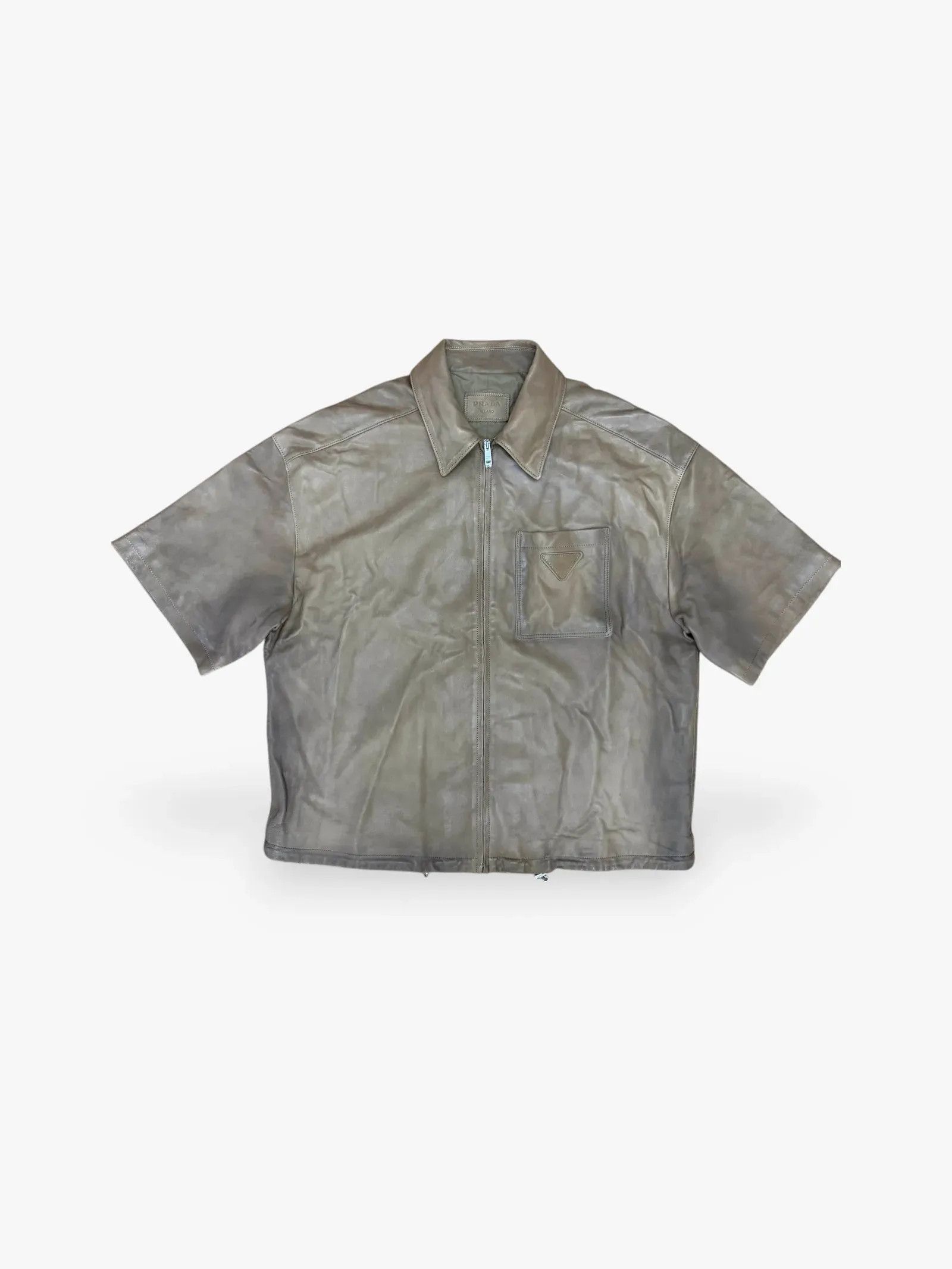 Prada Prada Short-sleeve Nappa Shirt Size US M / EU 48-50 / 2 - 1 Thumbnail