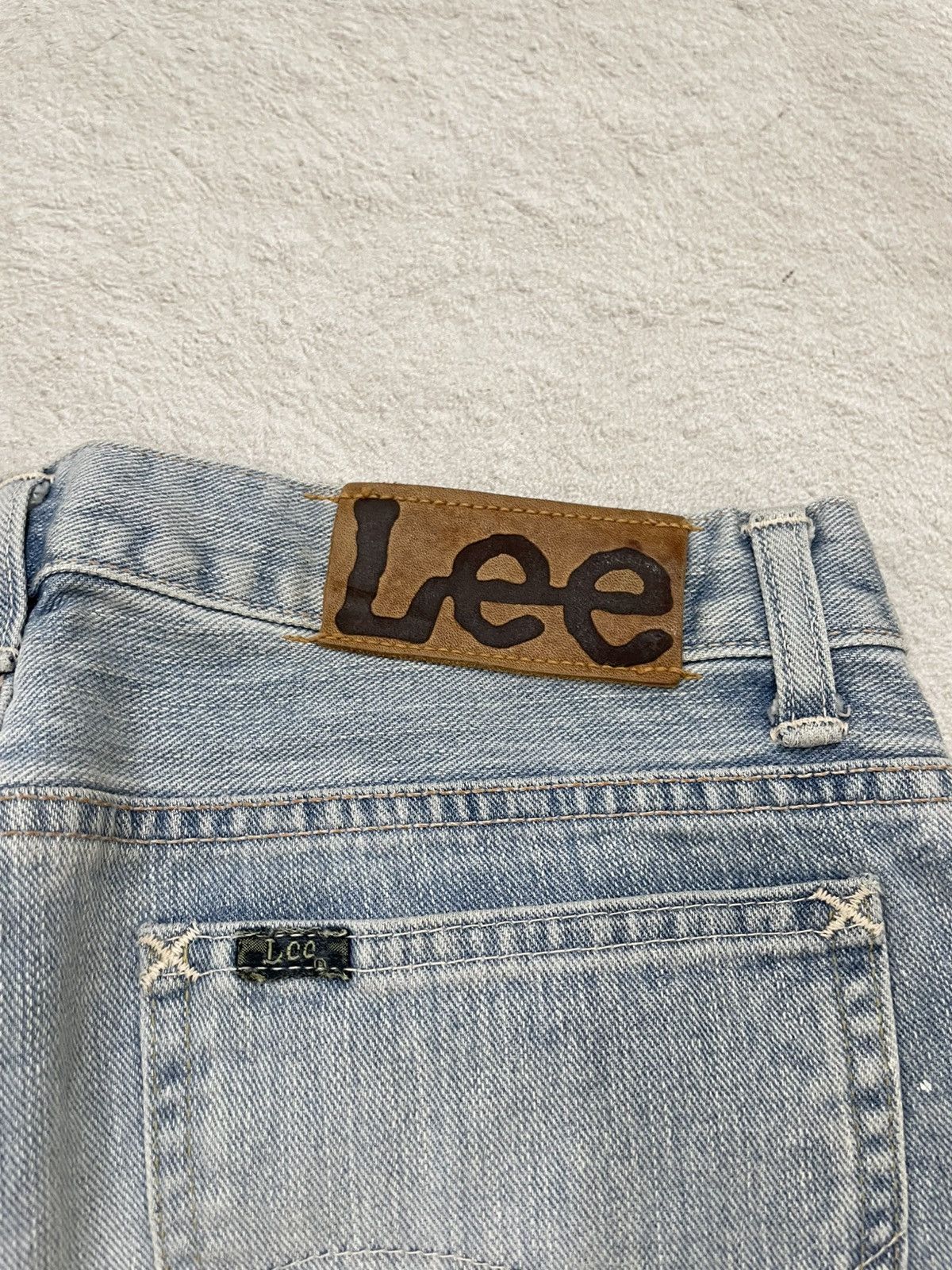 Japanese Brand 2000s Lee Rider Flare Denim Mudwash Blue Jeans If6was9 Y2K Size 31" - 10 Thumbnail