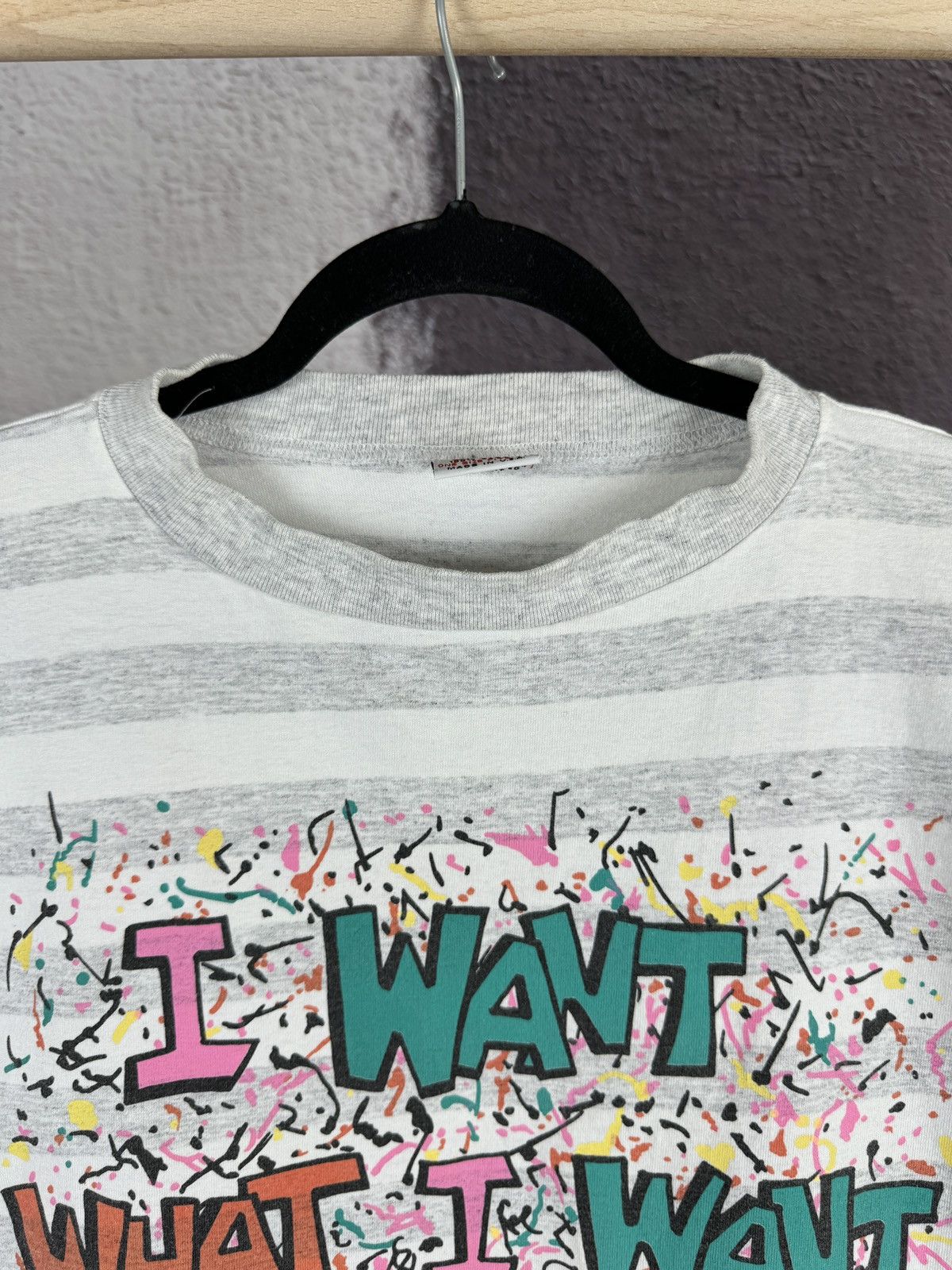 Vintage Rich Tees “I want what I want” vintage 90s made USA band tee Size US L / EU 52-54 / 3 - 8 Thumbnail