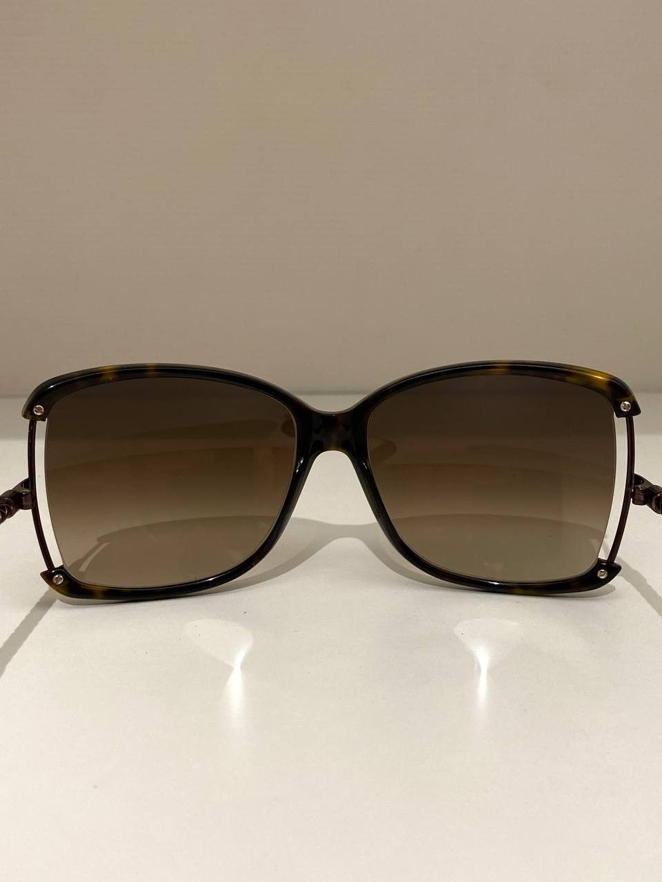 Bottega Veneta Bottega Veneta Oversized Rimless Intrecciato Sunglasses Y2K Size ONE SIZE - 9 Thumbnail