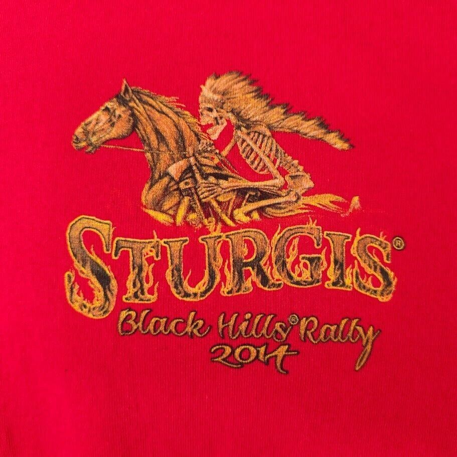 Other Sturgis T Shirt Mens Size XL Red 2014 Black Hills Rally Size US XL / EU 56 / 4 - 3 Thumbnail