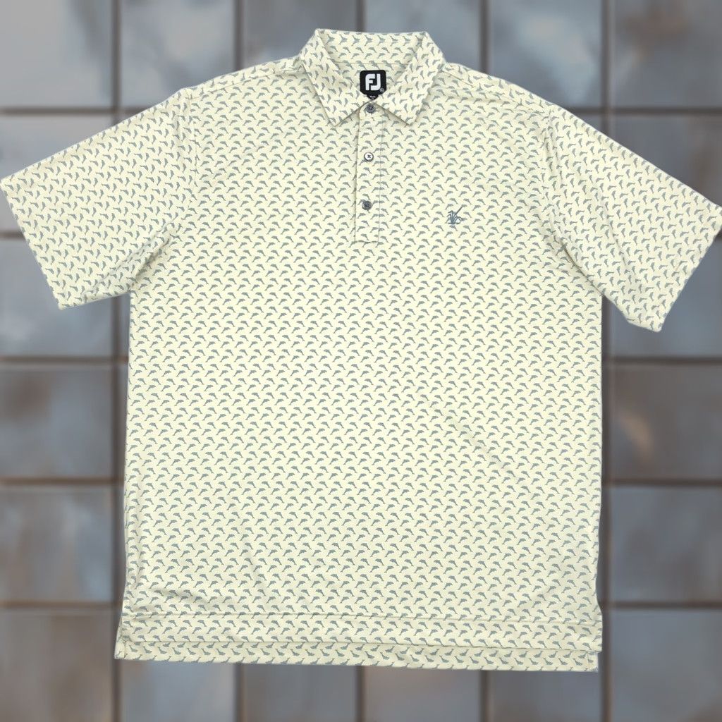 Footjoy FootJoy FJ Polo Shirt Dolphin Pattern Mens XL Short Sleeve Golf Casual Size US XL / EU 56 / 4 - 1 Thumbnail