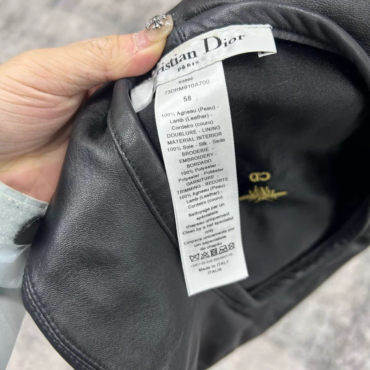 Dior Dior New Sheepskin Beret Size 58 Size ONE SIZE - 6 Thumbnail