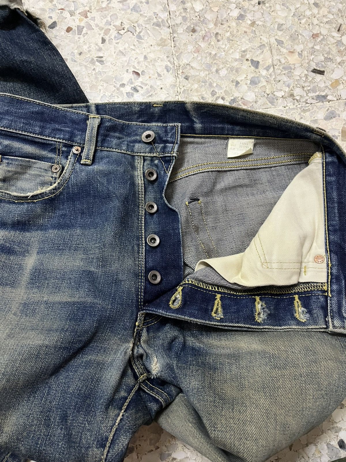 Vintage Vintage Paul Smith purple line selvedge distressed denim Size US 31 - 13 Thumbnail