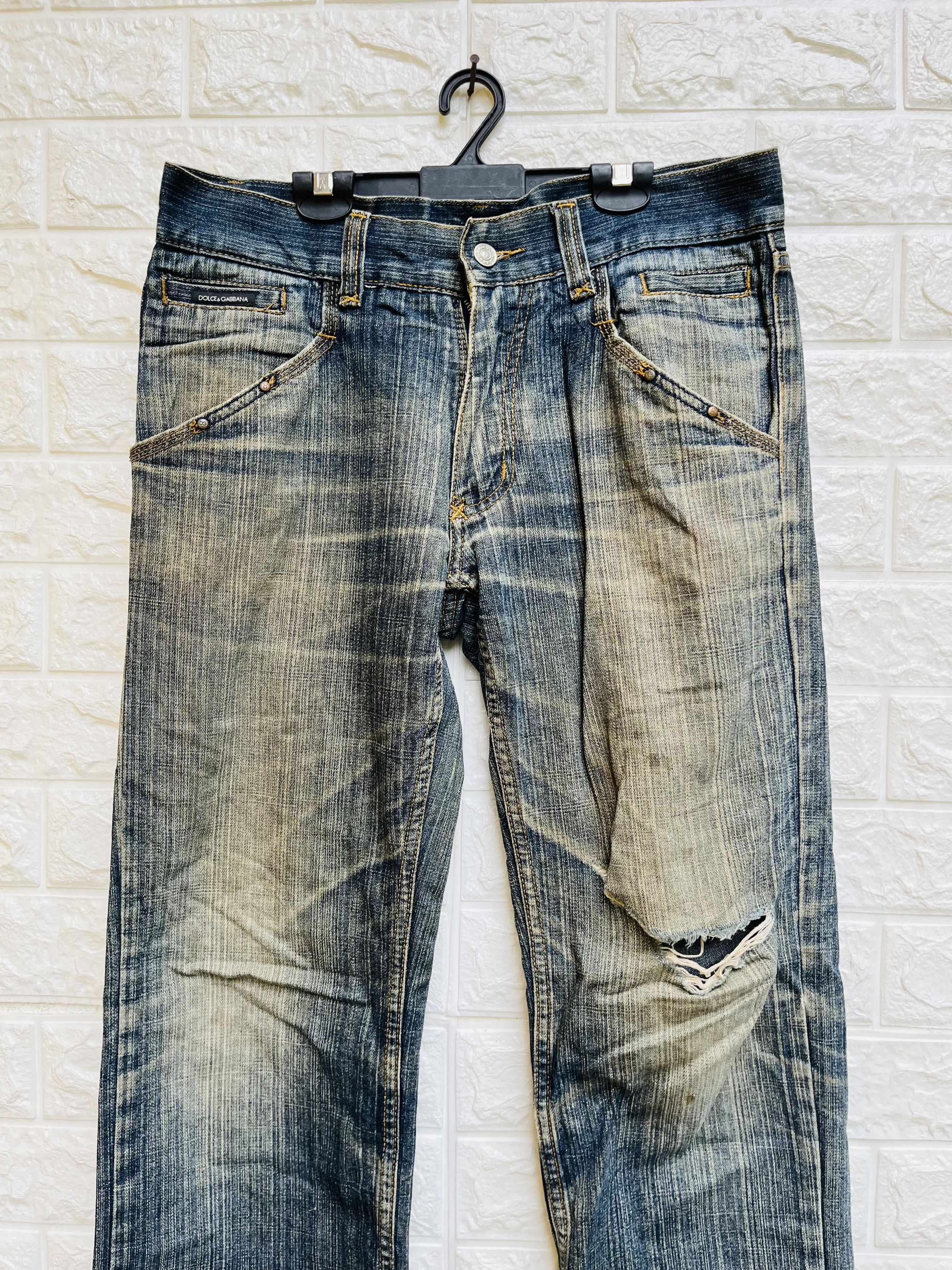 Dolce & Gabbana Vintage Dolce & Gabbana Distressed Designer Fashion Style Size US 33 - 3 Thumbnail