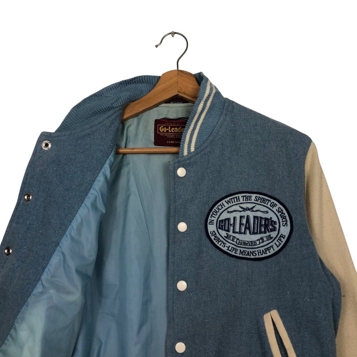 Japanese Brand × Vintage 📌Vintage Jumper Varsity Jacket Go Leaders Haward Big Logo Size US M / EU 48-50 / 2 - 12 Thumbnail