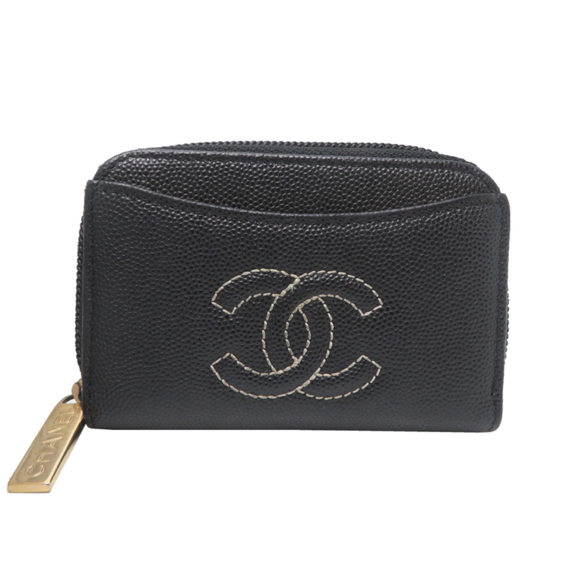 Chanel Chanel Timeless Women's Card Case A82634 Caviar Leather Black Size ONE SIZE - 1 Thumbnail