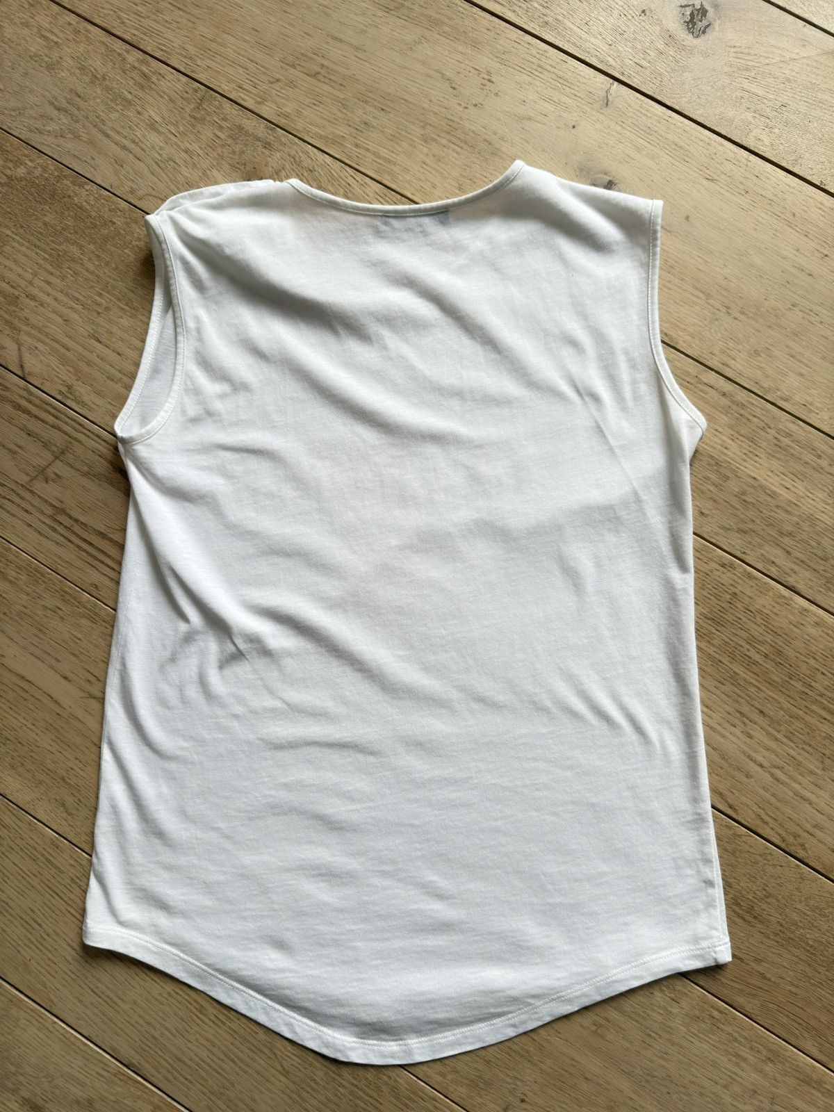 Balmain Balmain White Gold Logo Lion Shoulder Button Sleeveless tee Size S / US 4 / IT 40 - 14 Thumbnail