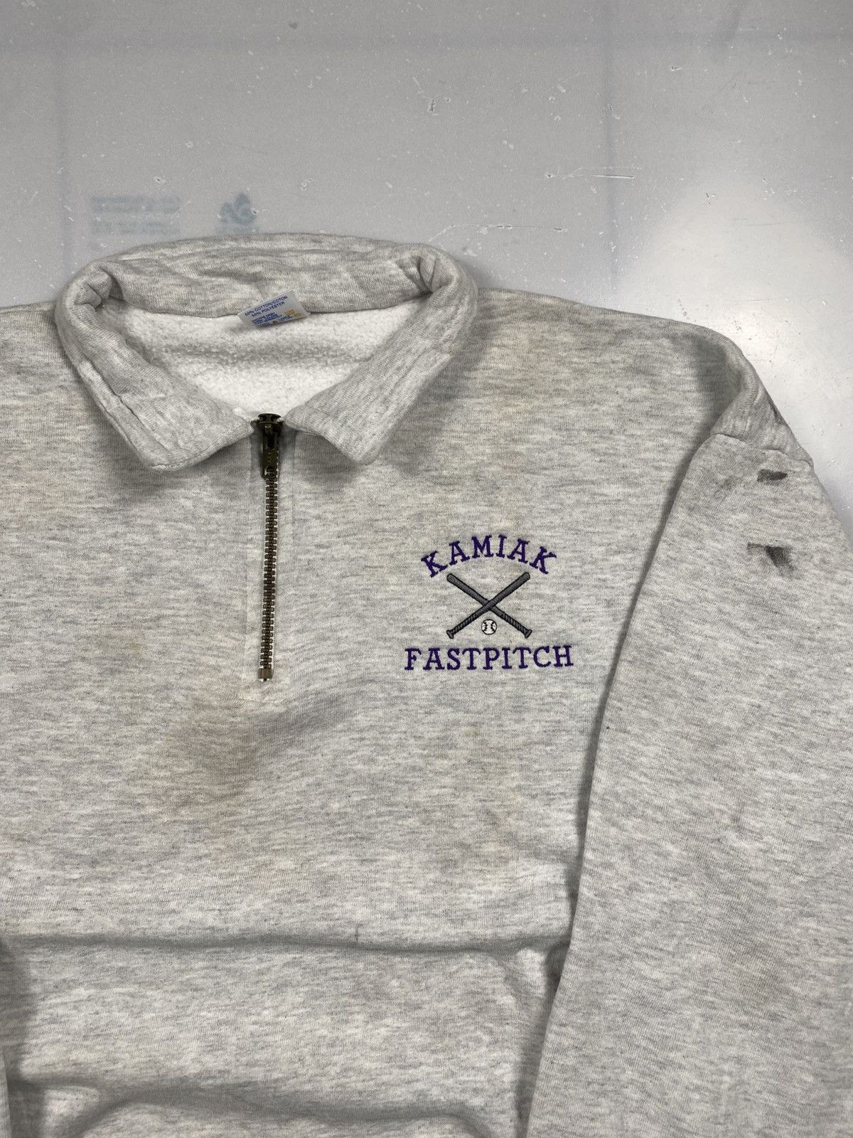 Jerzees Vintage 90s Kamiak Fastpitch Arntson Quarter Zip Size US XL / EU 56 / 4 - 2 Thumbnail