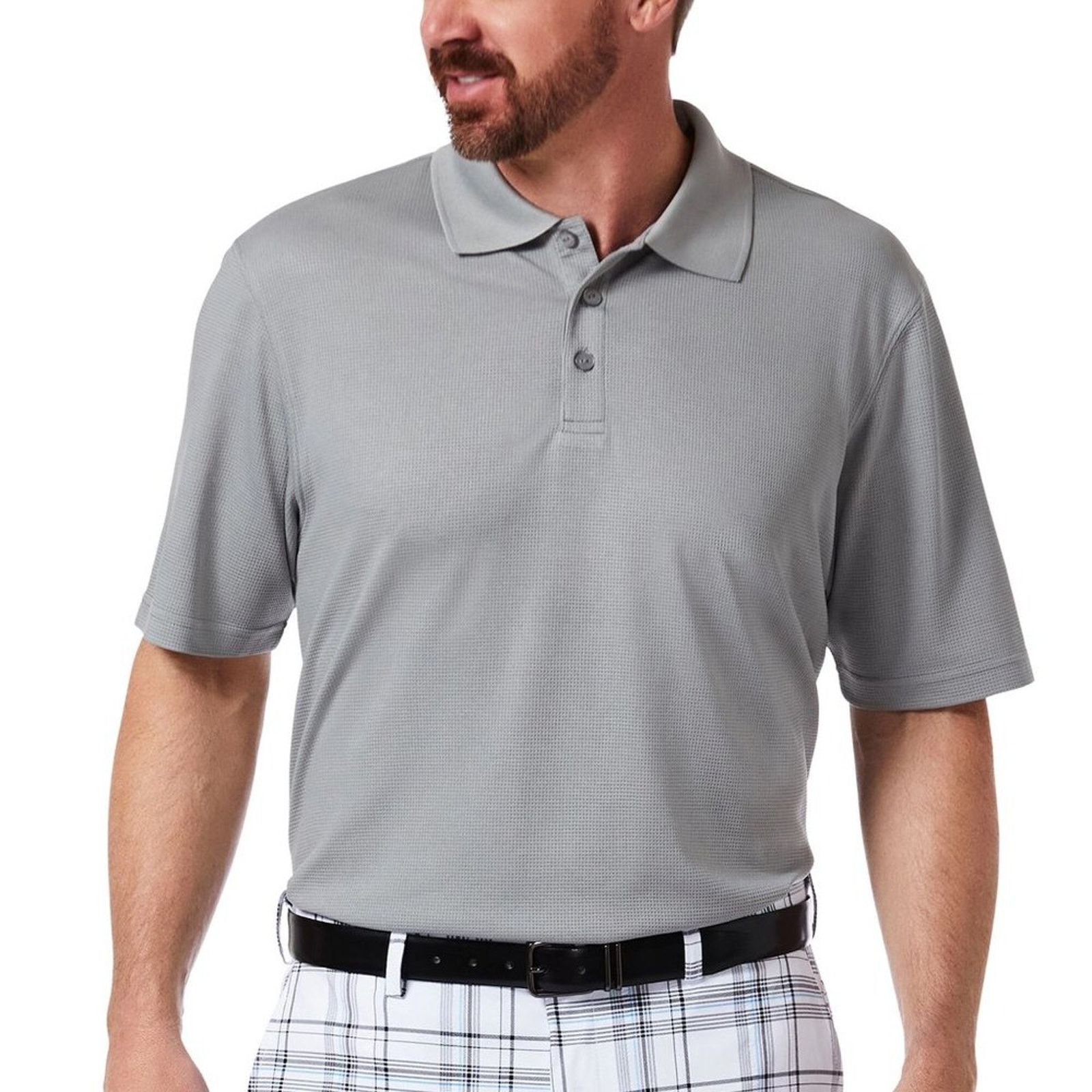 Haggar COOL 18 BY HAGGER Performance Wear Gray Golf Polo Sz XL Size US XL / EU 56 / 4 - 1 Thumbnail