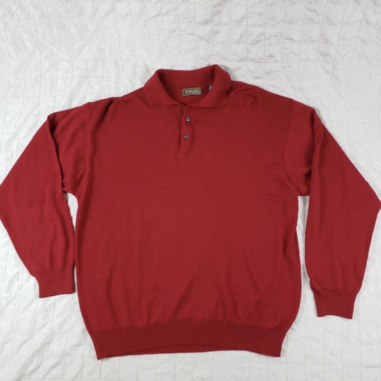 Vintage Giasone Long Sleeve Polo Sweater Merino Wool Size US XL / EU 56 / 4 - 1 Thumbnail