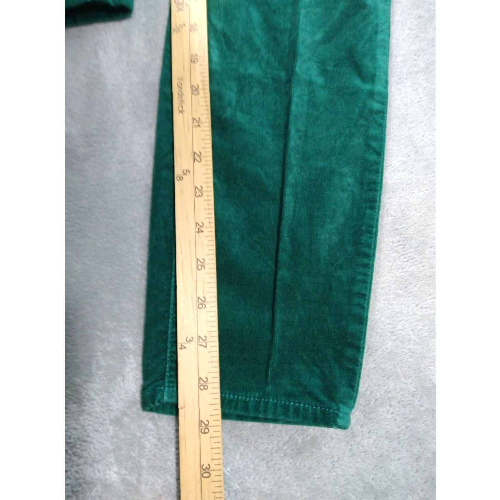 NYDJ NYDJ Jeans Womens 10 Green Brushed Velvet Ami Skinny Lift Tuck Mid Rise Stretch Size 32" / US 10 / IT 46 - 5 Thumbnail