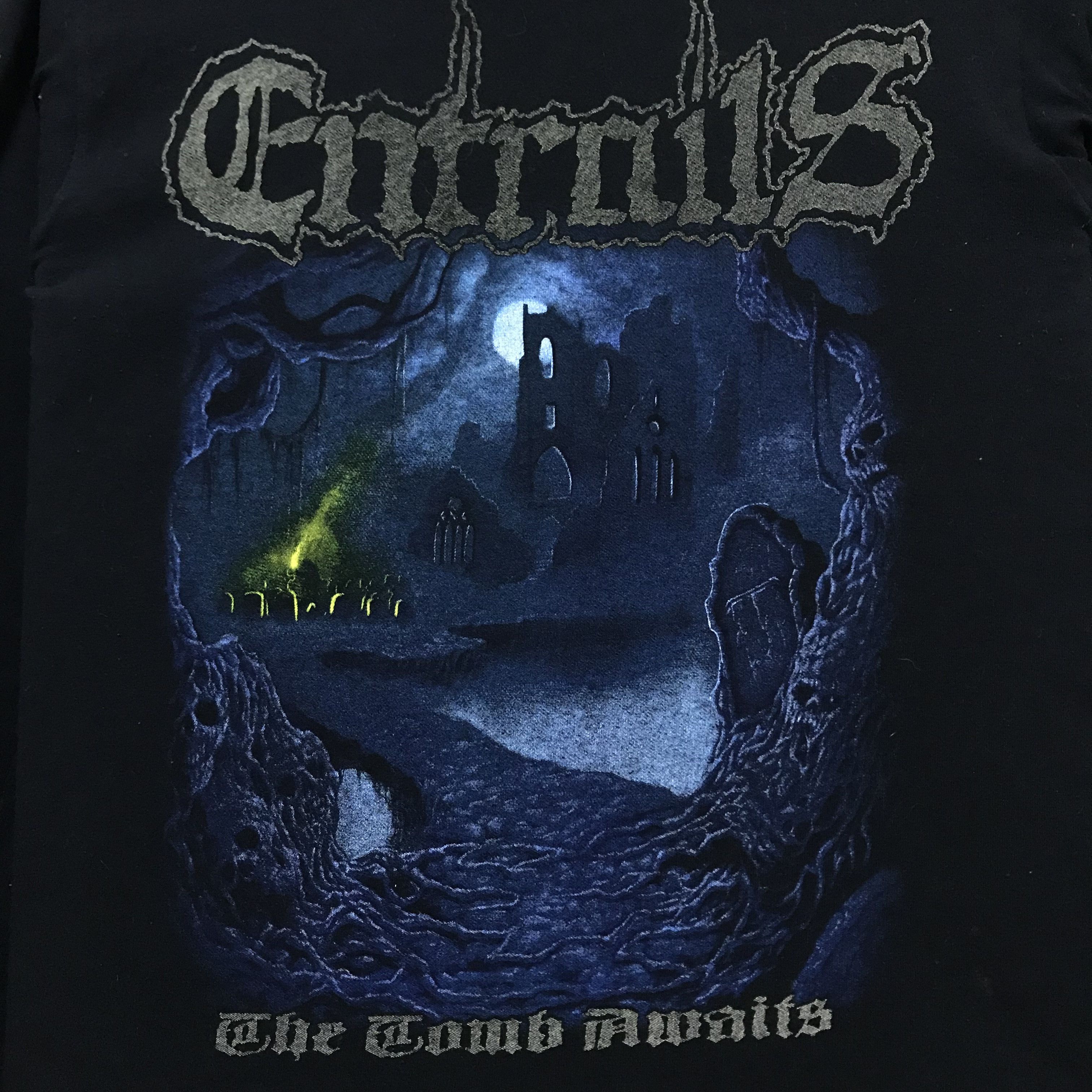 Band Tees ENTRAILS Vintage Long Sleeve T-Shirt 90s Slayer Metallica Size US S / EU 44-46 / 1 - 6 Thumbnail