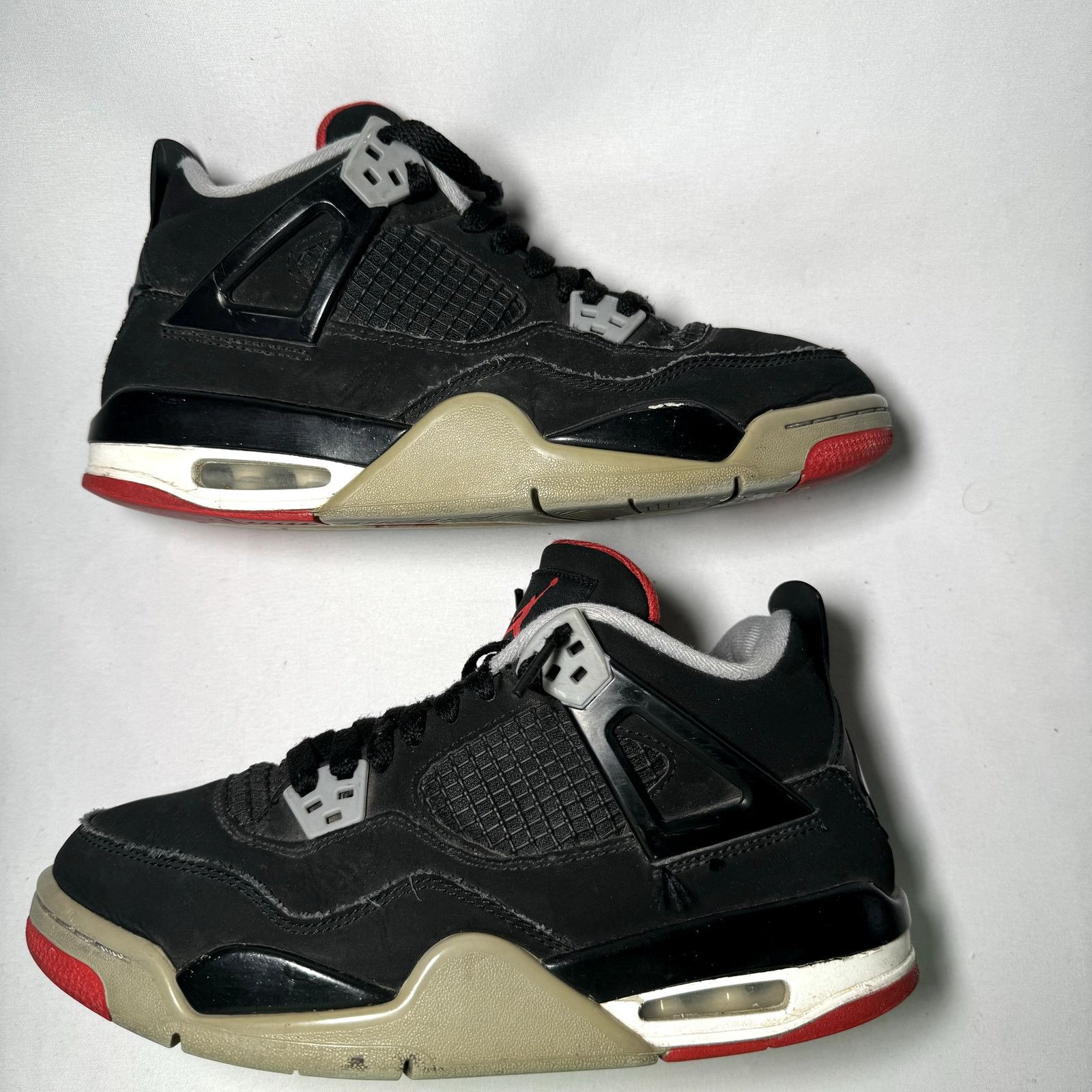 Jordan Brand × Nike Size 6.5 Nike Air Jordan 4 Retro OG GS Bred 2019 Men's Shoes Size US 6.5 / EU 39-40 - 2 Thumbnail