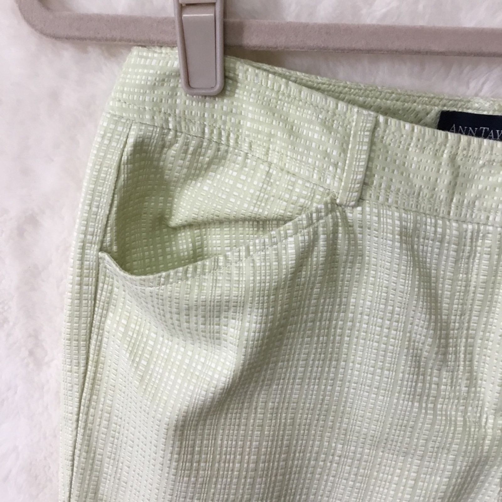 Ann Taylor Ann Taylor Green Pattern Crop Pants Size 28" / US 6 / IT 42 - 3 Thumbnail