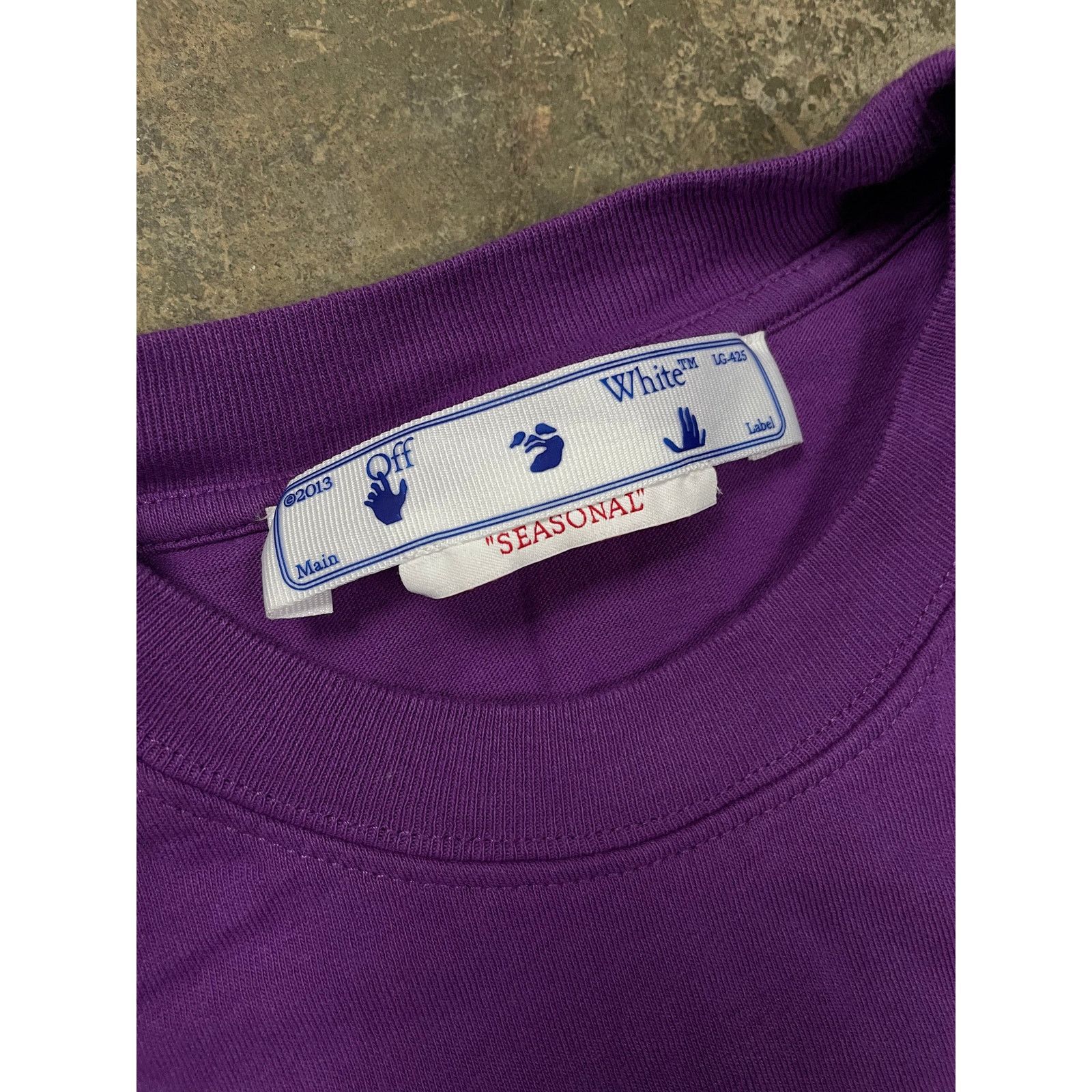 Off-White Off White Purple Jumbo Arrow Double LS Tee XL Size US XL / EU 56 / 4 - 3 Thumbnail