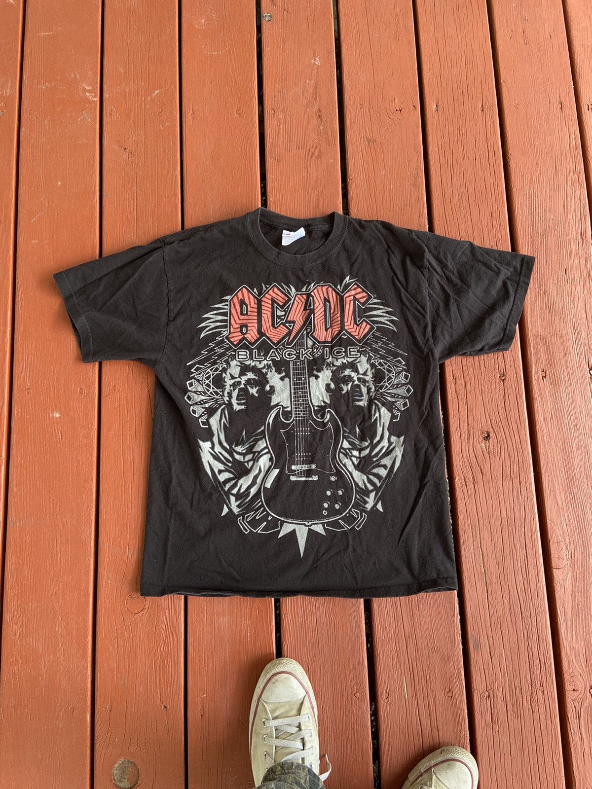 Band Tees × Streetwear AC/DC Black ice t shirt | Grailed