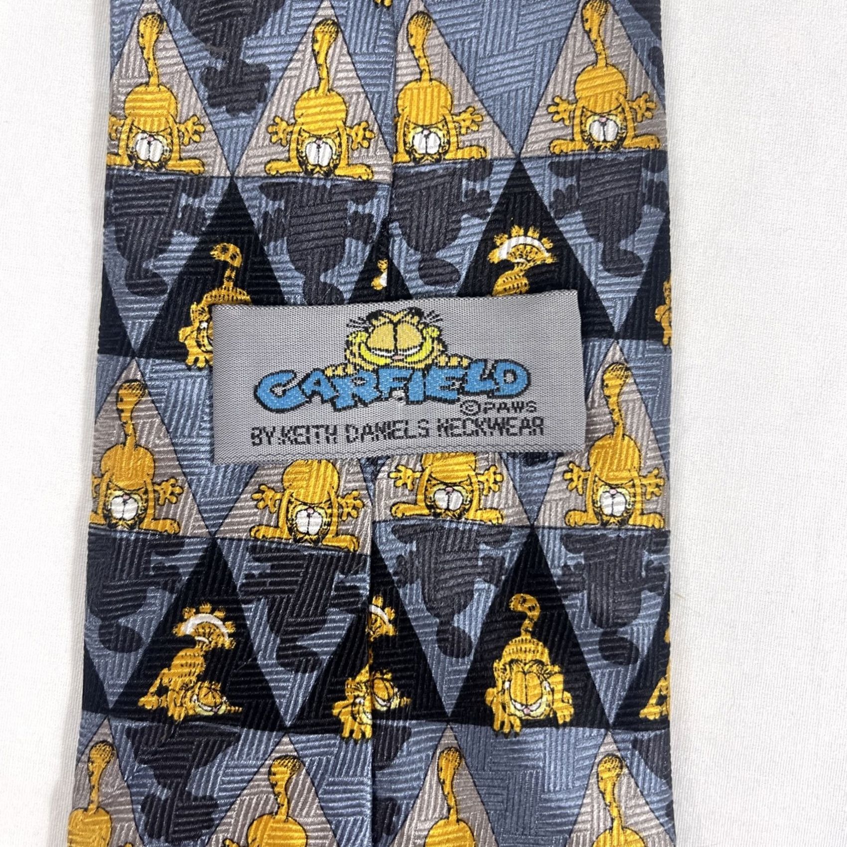 Vintage VINTAGE Garfield Neck Tie 58" Keith Daniels Neckwear AOP 100% Silk 90s Tie Men Blue Garfield 1990s Silk Designer Fashion Mens Size ONE SIZE - 5 Thumbnail