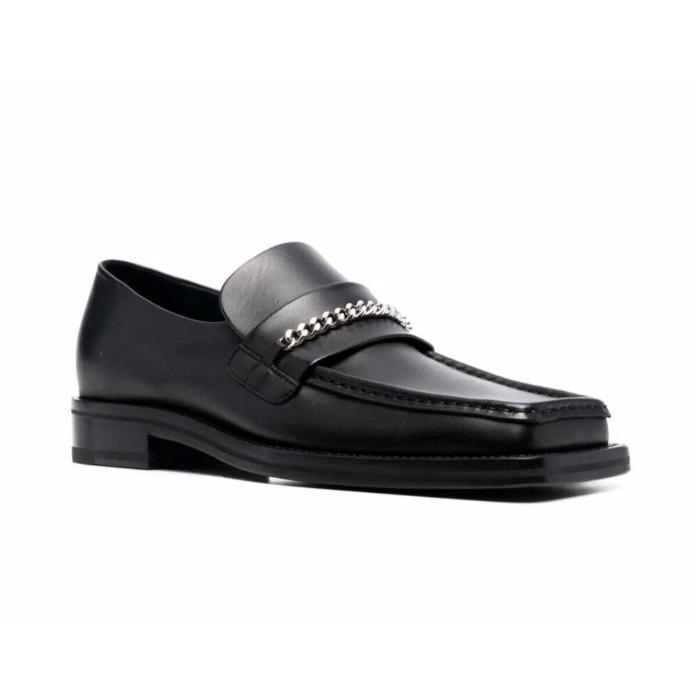 image of Martine Rose Square Toe Loafer 44 11 Mens Black Leather New