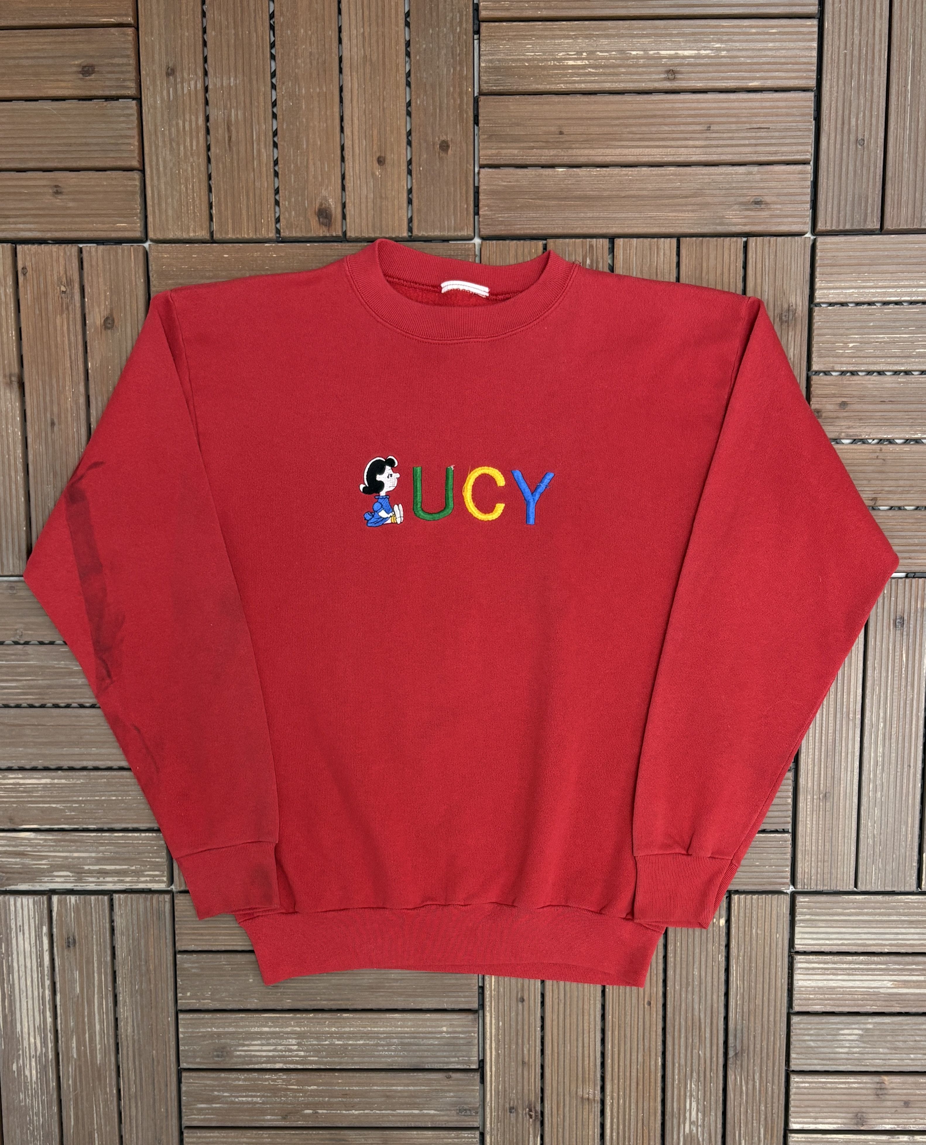 Vintage Lucy Embroidered Vintage Red Crewneck Sweater Size US L / EU 52-54 / 3 - 1 Thumbnail