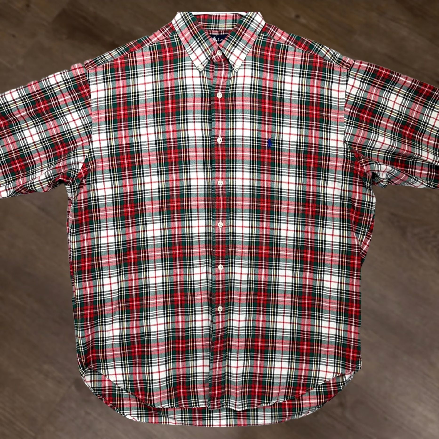 Ralph Lauren Ralph Lauren Shirt Adult Large Blaire Red Plaid Button-Down Cotton Mens Size US L / EU 52-54 / 3 - 1 Thumbnail
