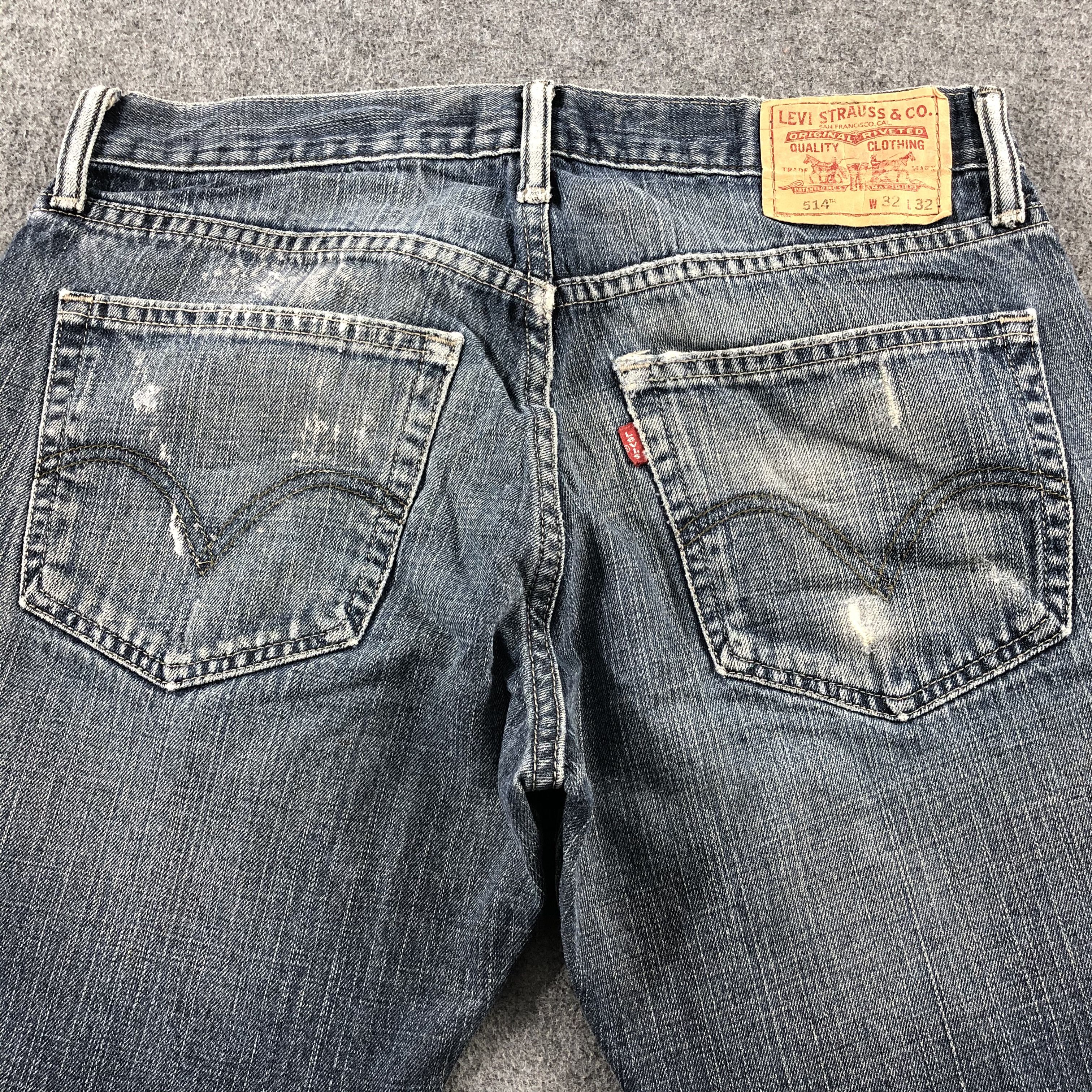 Levi's Vintage Faded Black Levis 514 Jeans-J2613 Size US 32 / EU 48 - 4 Thumbnail