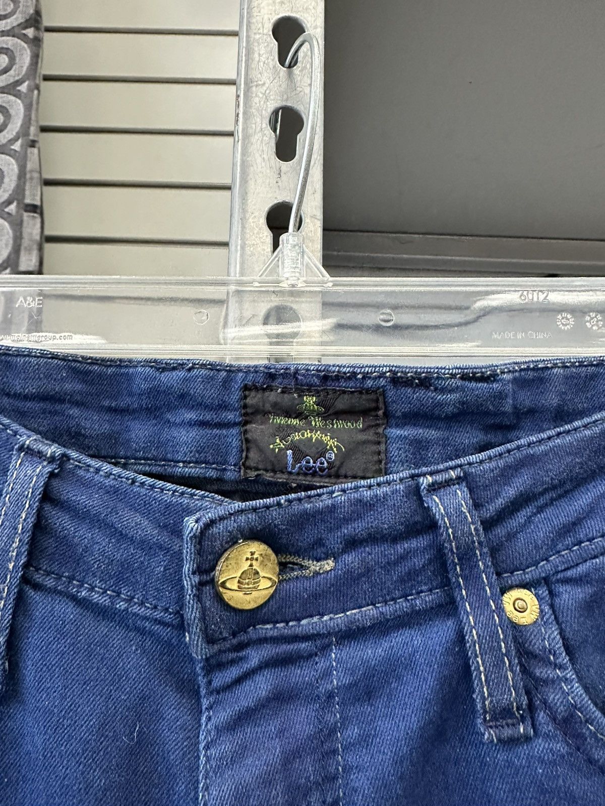 Lee × Vivienne Westwood VIVIENNE WESTWOOD LEE RHINESTONE ORB DENIM MONROE JEANS Size 30" / US 8 / IT 44 - 3 Thumbnail