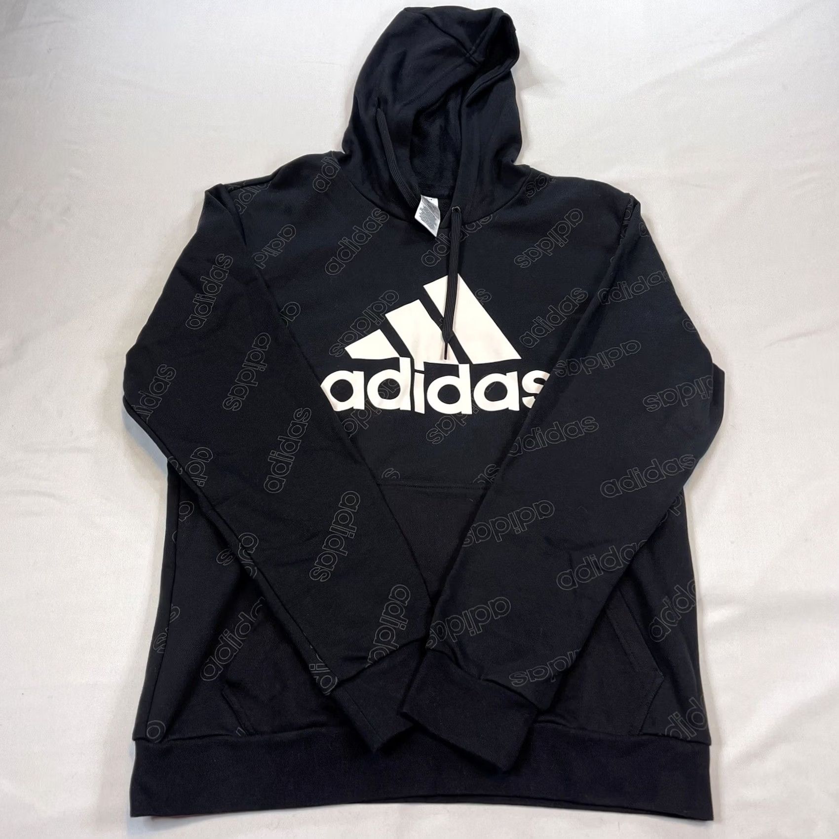 Adidas Adidas Men's Hoodie L Black GJ6597 3 Stripes Logo Pullover Athletic Comfort Hooded Pockets Sweatshirt Casual Fall Winter Size US L / EU 52-54 / 3 - 2 Thumbnail