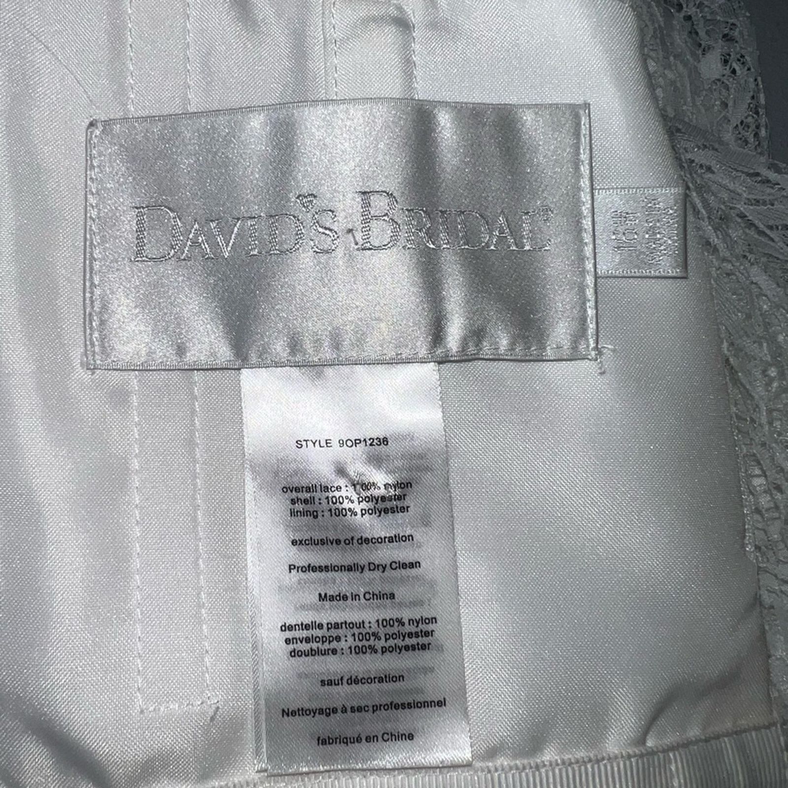 Other David’s Bridal One Shoulder Lace Greek Goddess Wedding Gown! Size XXL / US 16-18 / IT 52-54 - 6 Thumbnail