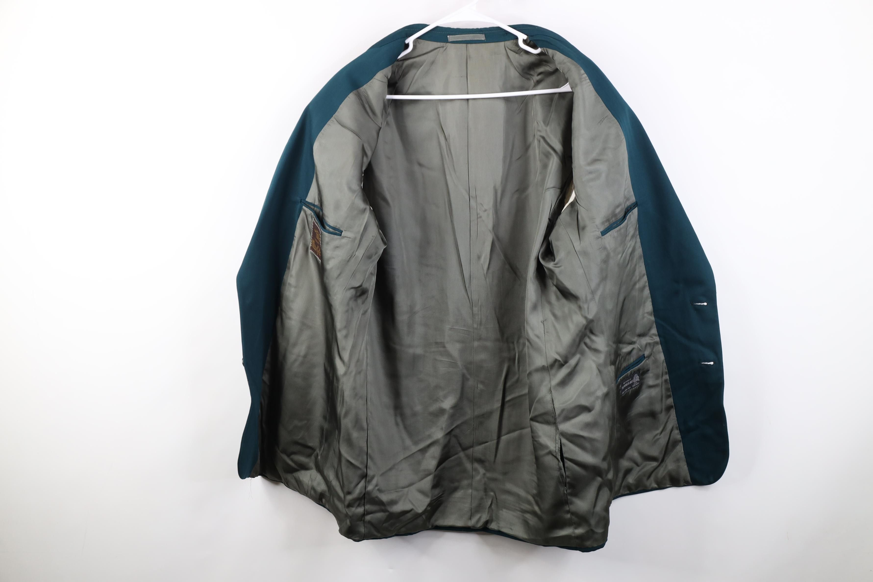 Vintage Vintage 70s Wool Suit Coat Blazer Jacket The Masters Green Size US XXL / EU 58 / 5 - 14 Thumbnail