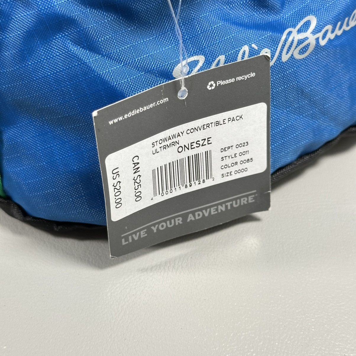 Eddie Bauer New Eddie Bauer Two Tone Stockaway Packable Waist Pack Size ONE SIZE - 3 Thumbnail