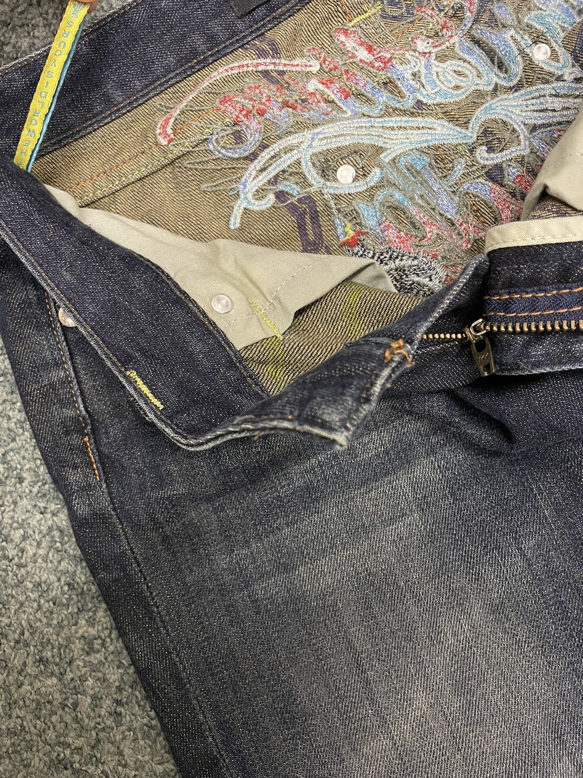 Christian Audigier Christian Audigier embroidered jaguar jeans Size US 31 - 8 Thumbnail