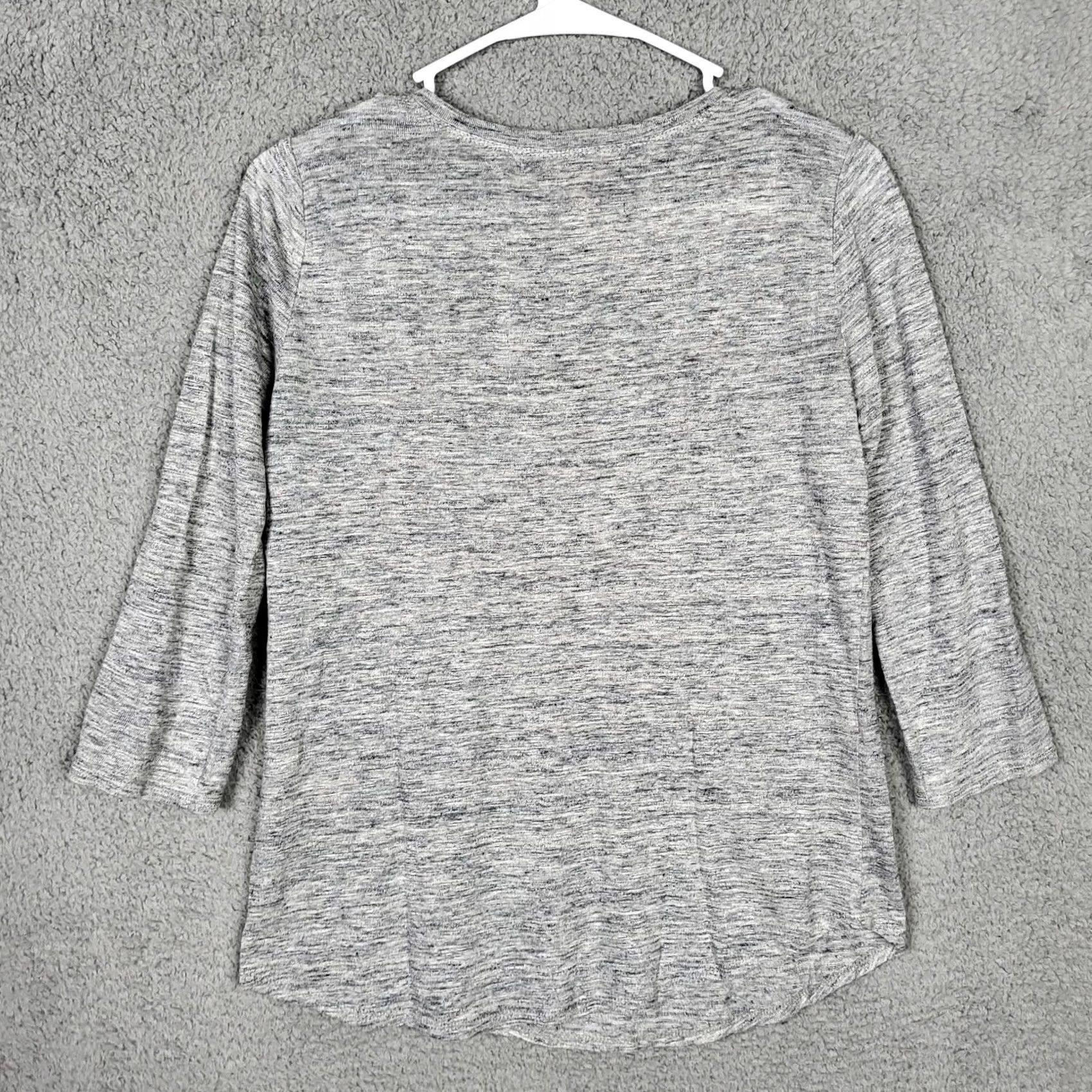 Rebecca Taylor Rebecca Taylor Women's Knit Top 3/4 Sleeve Size XS Linen Gray Round Neck Casual Basic All Seasons Knit Top Mens Womens Girls Size XS / US 0-2 / IT 36-38 - 7 Thumbnail