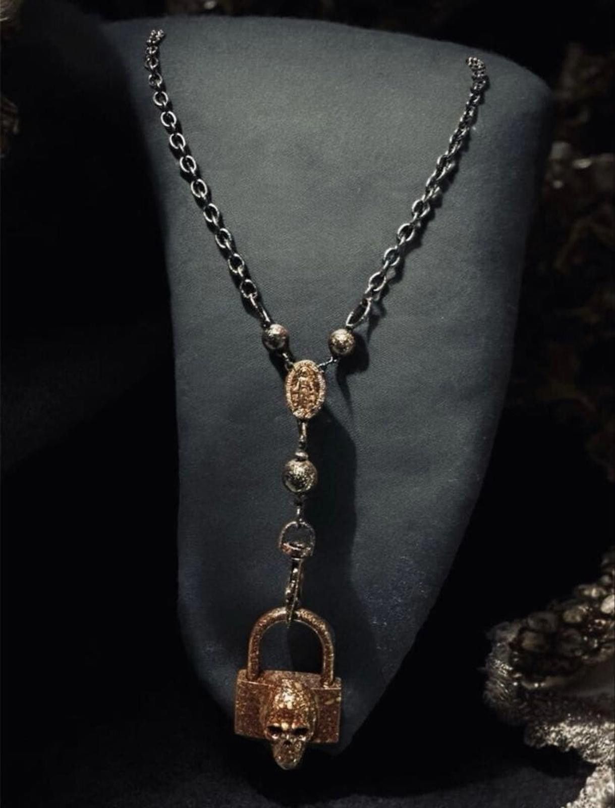 Jean Paul Gaultier Jean Paul Gaultier - Skull Lock Necklace Size ONE SIZE - 2 Thumbnail