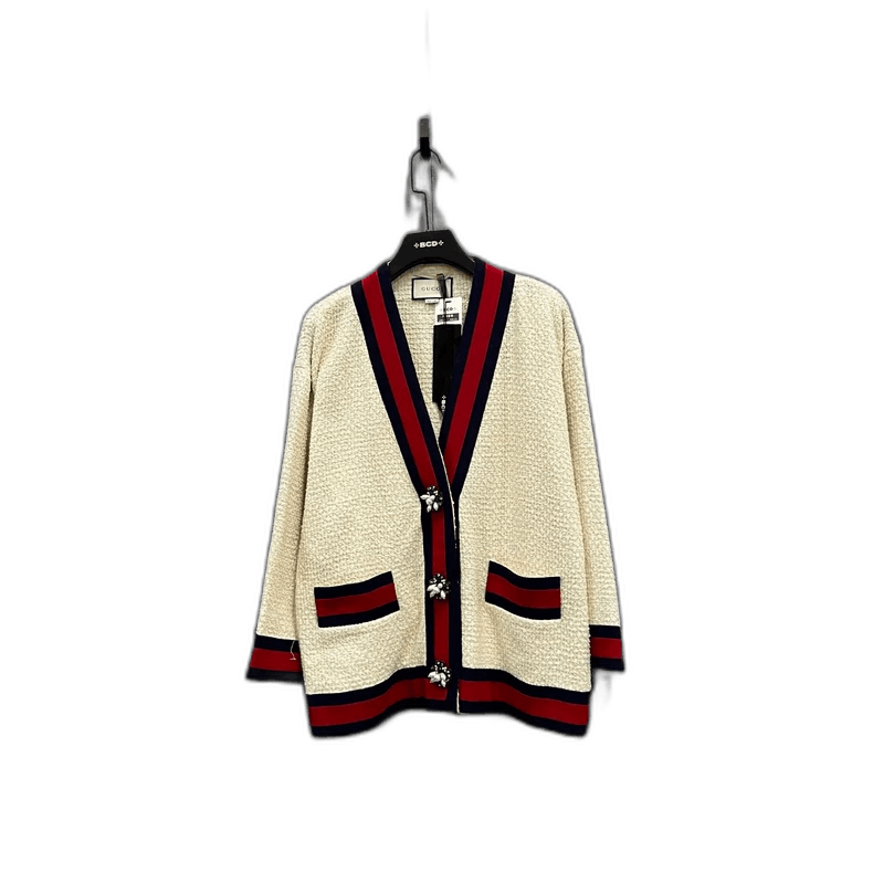 Gucci Gucci Color-Blocked V-Neck Cardigan Size M / US 6-8 / IT 42-44 - 1 Thumbnail