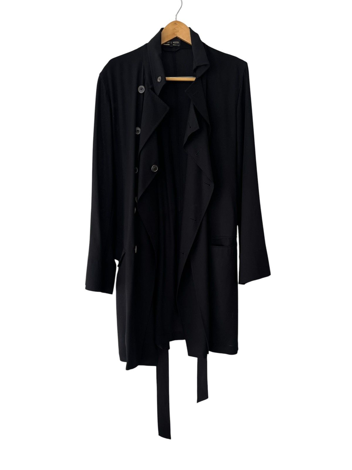 Ann Demeulemeester Ann Demeulemeester Draped Trench Coat Double Front Size US S / EU 44-46 / 1 - 1 Thumbnail