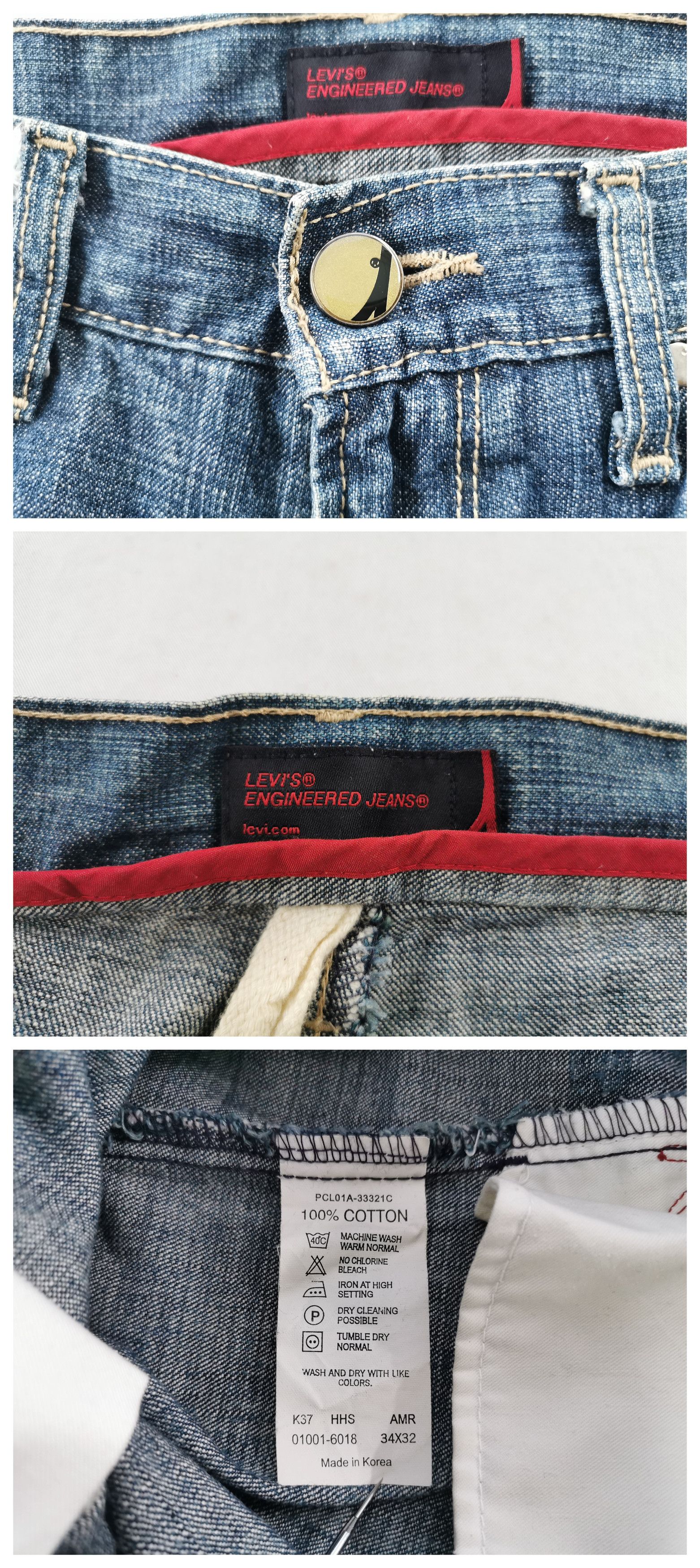 Levi's Vintage Levis Enginereed Denim Jeans Size 36/34x32 Size US 36 / EU 52 - 9 Thumbnail