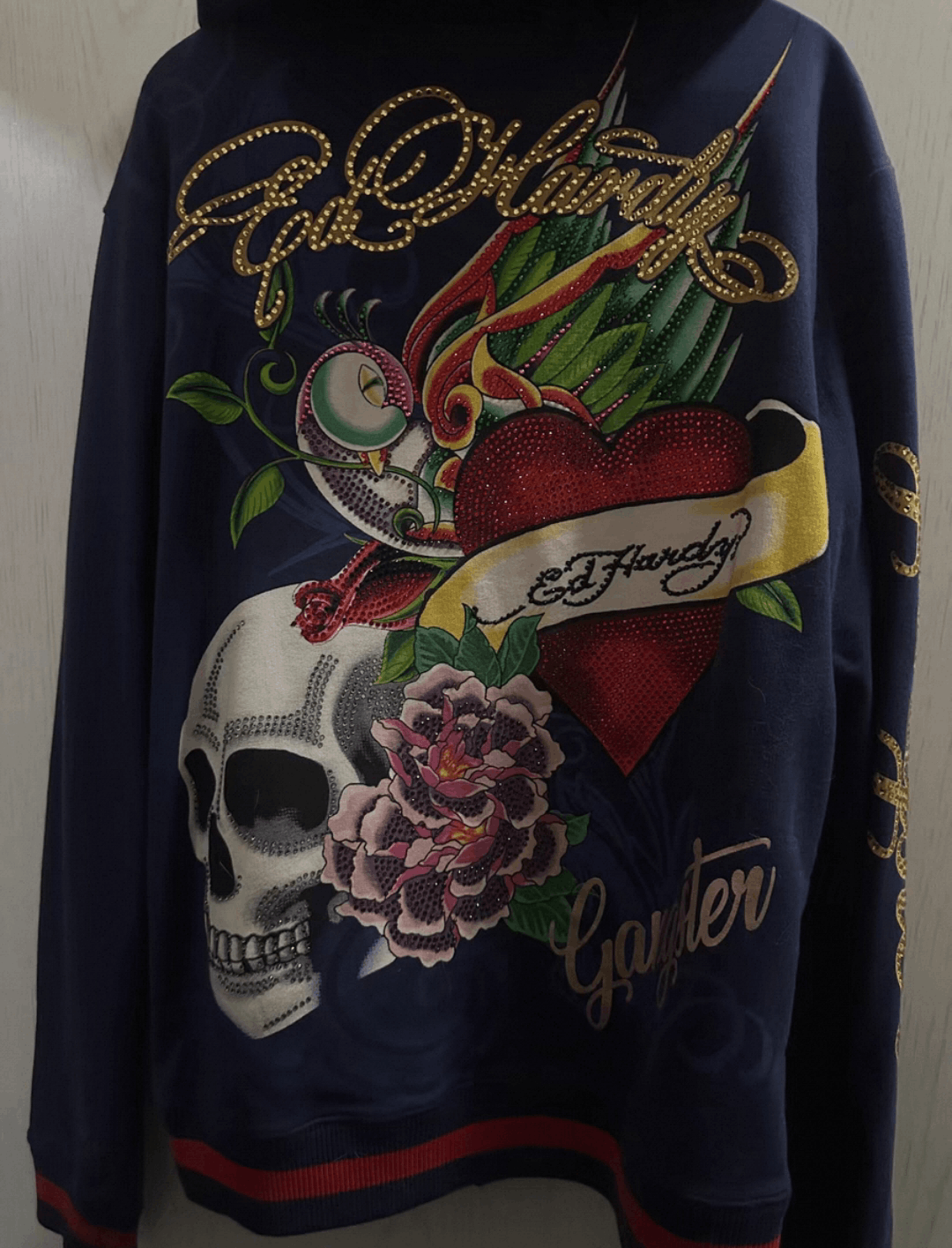 Ed Hardy ed hardy skull flowes zipup hoodie Size US L / EU 52-54 / 3 - 1 Thumbnail