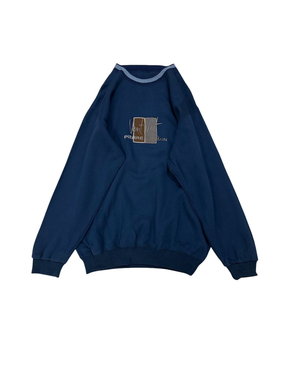 Pierre Balmain × Vintage Vintage Pierre Balmain Vent Vert Embroidery Sweatshirt Size US L / EU 52-54 / 3 - 1 Thumbnail