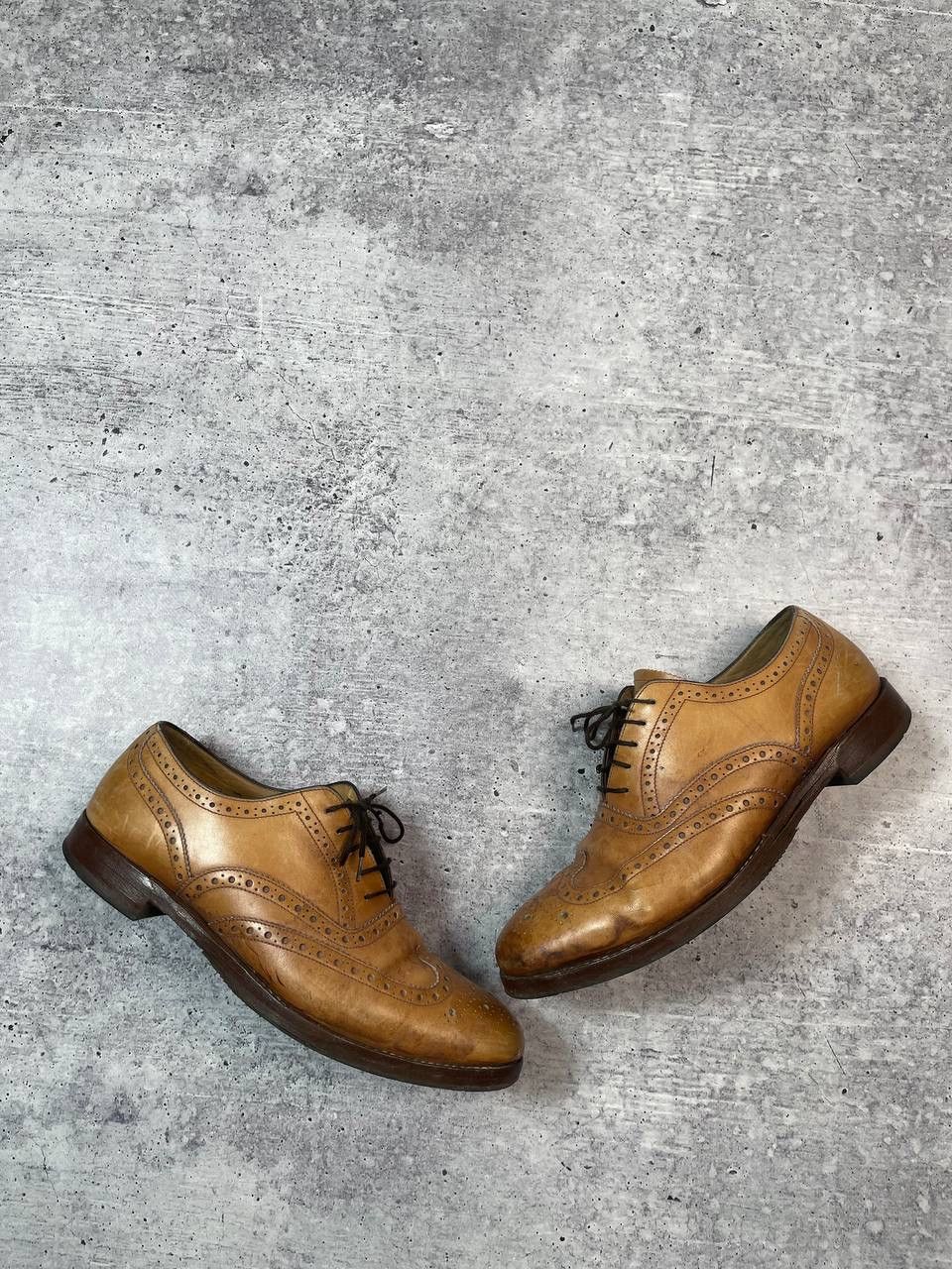 Loake Vintage Loake 1880 Ashby Tan Brouge Oxford Shoes Y2K Size US 9 / EU 42 - 1 Thumbnail