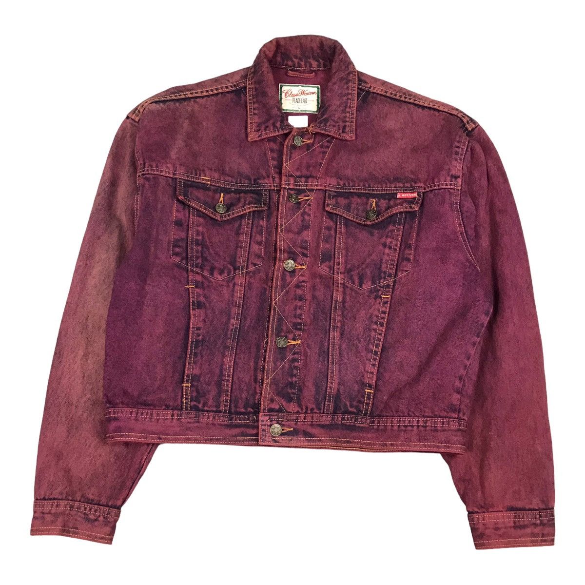 CLASSIC WESTERN TRUCKER DENIM FADED JACKET