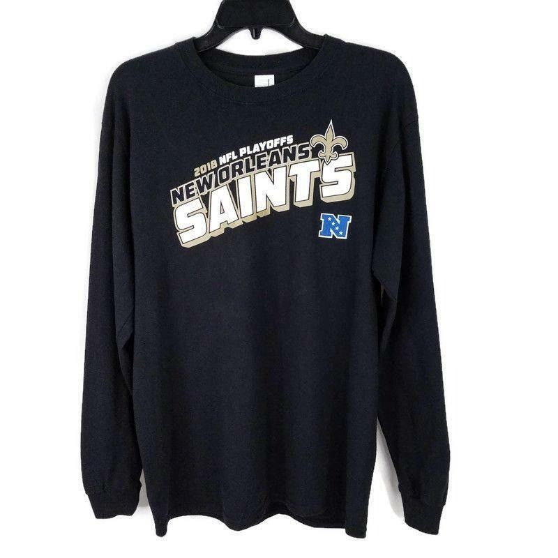 Gildan NFL Team Apparel New Orleans Saints T Shirt Mens M 2018 Size US M / EU 48-50 / 2 - 1 Thumbnail