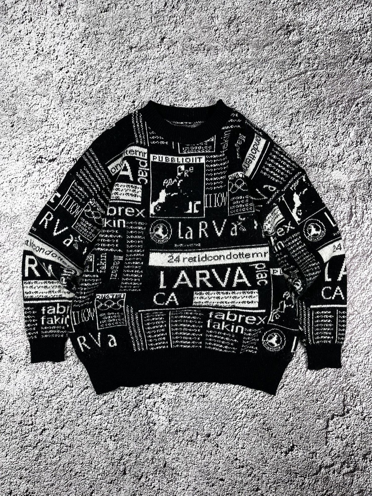 Vintage Vintage Y2K all over gazette style sweater streetwear size L Size US L / EU 52-54 / 3 - 2 Thumbnail