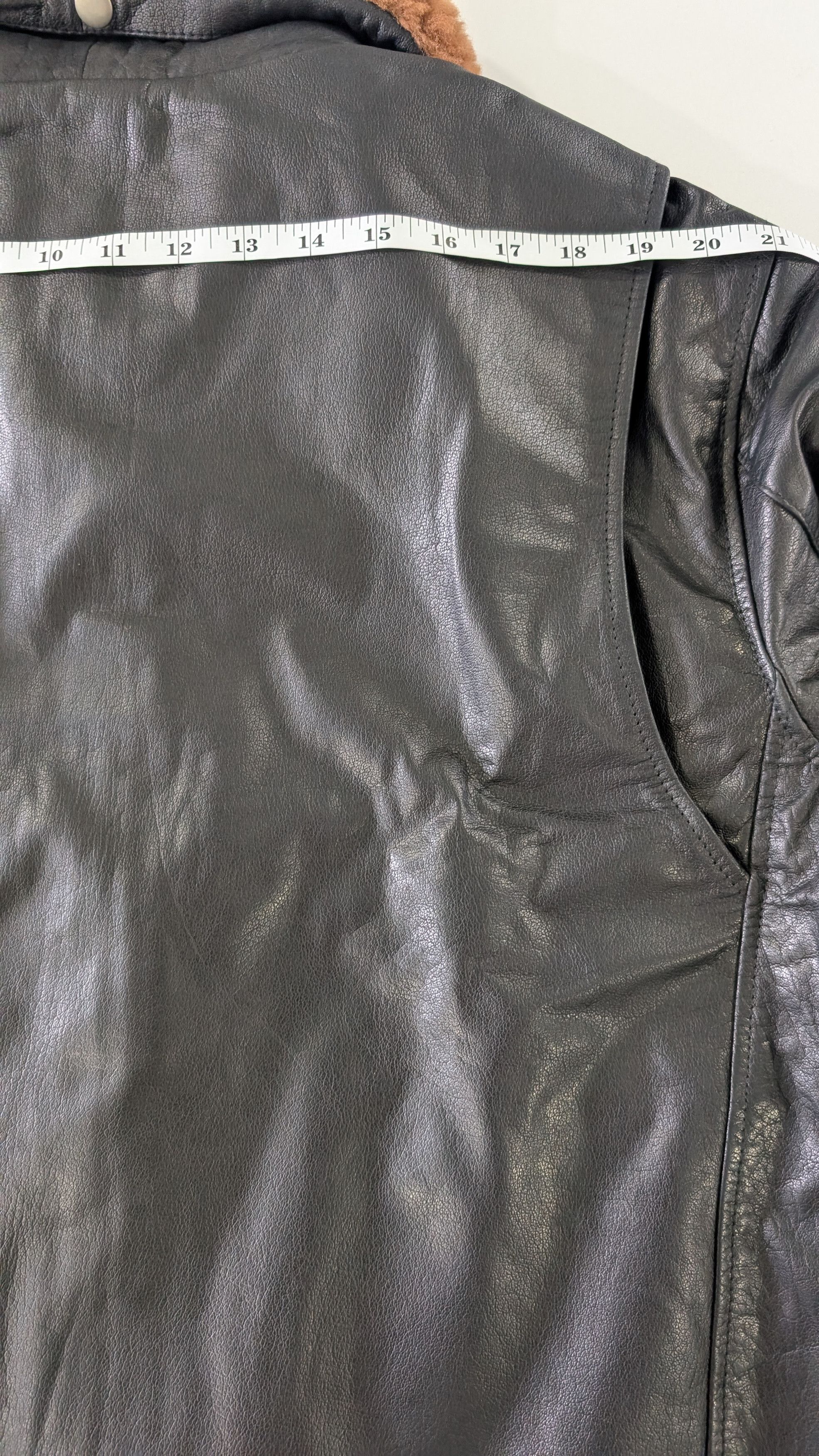 Other FOUND Leather Fireman Jacket Utility Coat Large Size US L / EU 52-54 / 3 - 9 Thumbnail