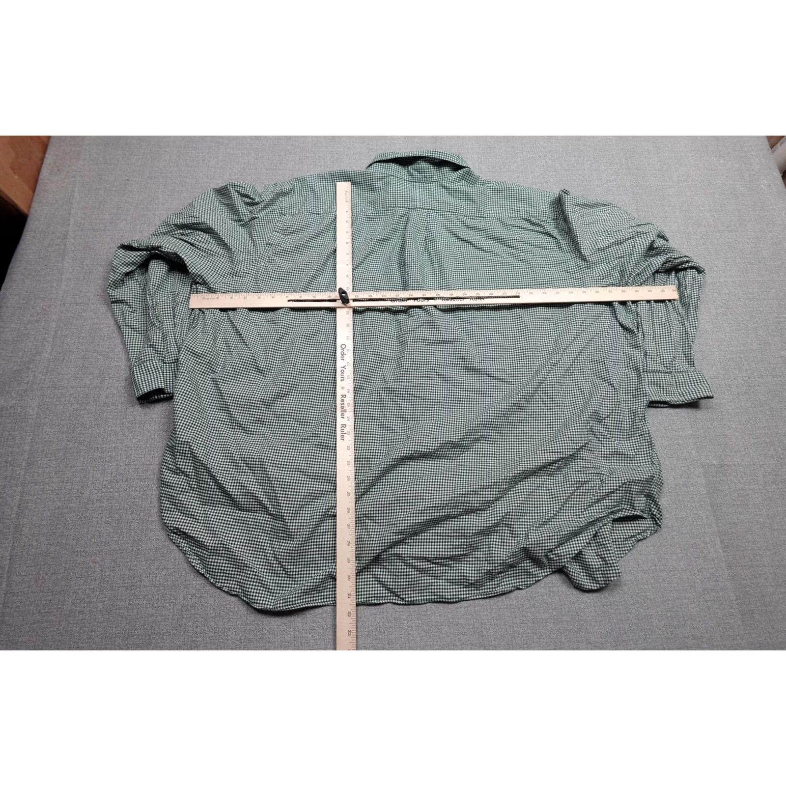 Ralph Lauren Ralph Lauren Dress Shirt Mens Big 4X Green Check Long Sleeve Button-Down Collared Shirt Size 48R - 5 Thumbnail