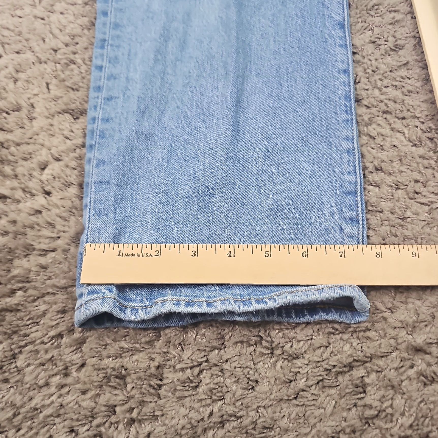 Levi's Levis Jeans Women 29 Light Distressed Stretch Denim Straight Size 29" - 7 Thumbnail