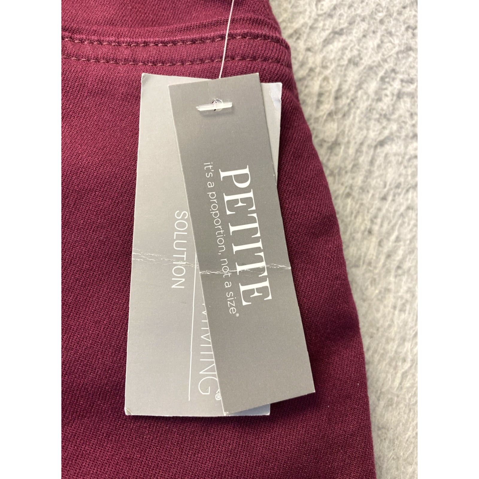 Vintage Christopher & Banks Women's Maroon Pants 12P Skinny Chino Classic Casual Size 34" / US 12 / IT 48 - 4 Thumbnail